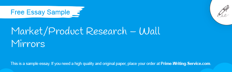 Free «Market/Product Research – Wall Mirrors» Essay Sample