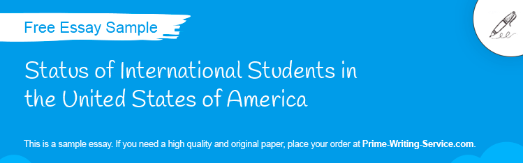 Free «Status of International Students in the United States of America» Essay Sample