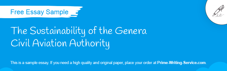 Free «The Sustainability of the Genera Civil Aviation Authority» Essay Sample