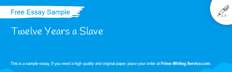Free «Twelve Years a Slave» Essay Sample
